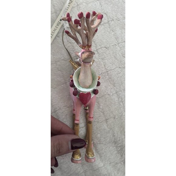 Patience Brewster Krinkles Ornament DASHAWAY CUPID Reindeer 08-30235 w/ box - Picture 6 of 8